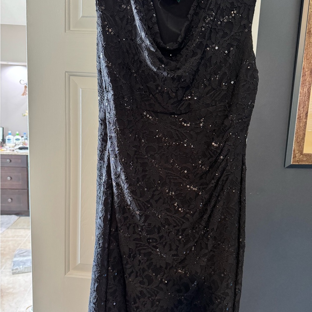 Elegant Black Sequin Dress
